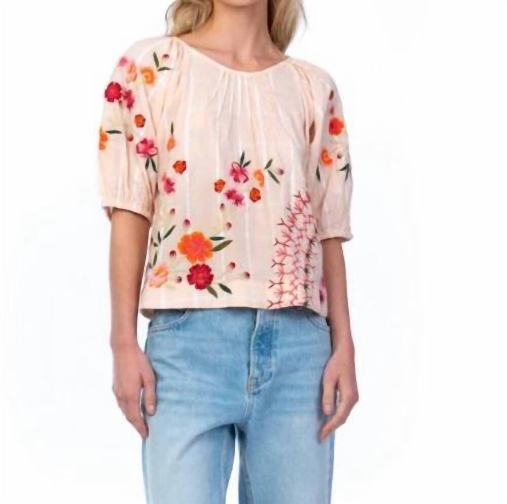 NEW TOLANI leora top in peach